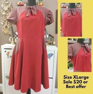 Red Plaid ALine Dress